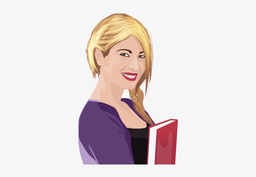 Girl With Studying - Girl With Book Png, transparent png #1761488