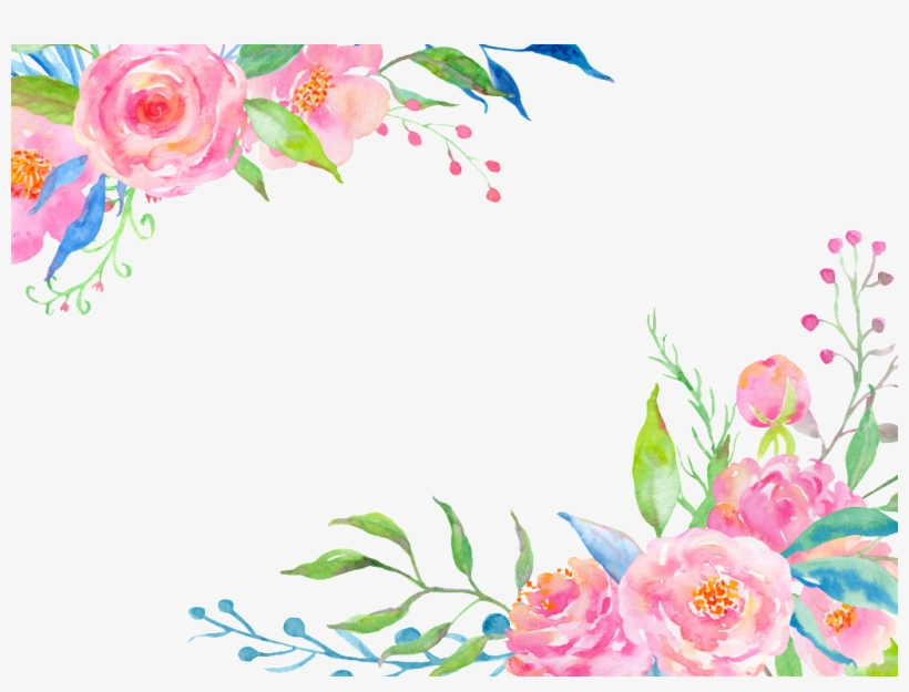 Lush Blooming Flower Cartoon Transparent - Aquarellrosa Blumenmuster Mit Streifen Grußkarte, transparent png #1761578