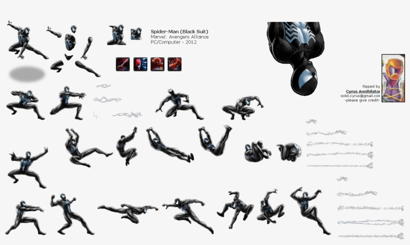 Avengers Alliance Spider Man Black Suit Spider Man - The Avengers, transparent png #1761727