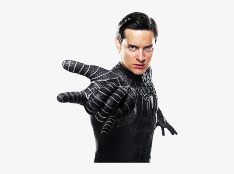 Black Spiderman - Tobey Maguire Black Spiderman Suit, transparent png #1761842