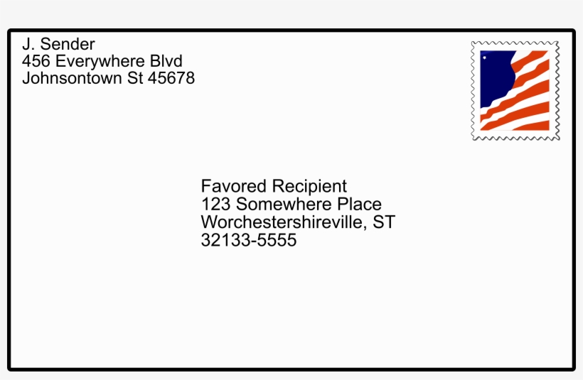 With Stamp Big Image Png - Addressed Envelope, transparent png #1762157
