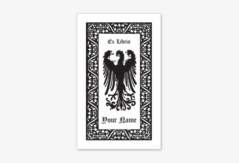 Displayed Falcon Bookplate • Ex Libris Your Name • - Your Name, transparent png #1762767
