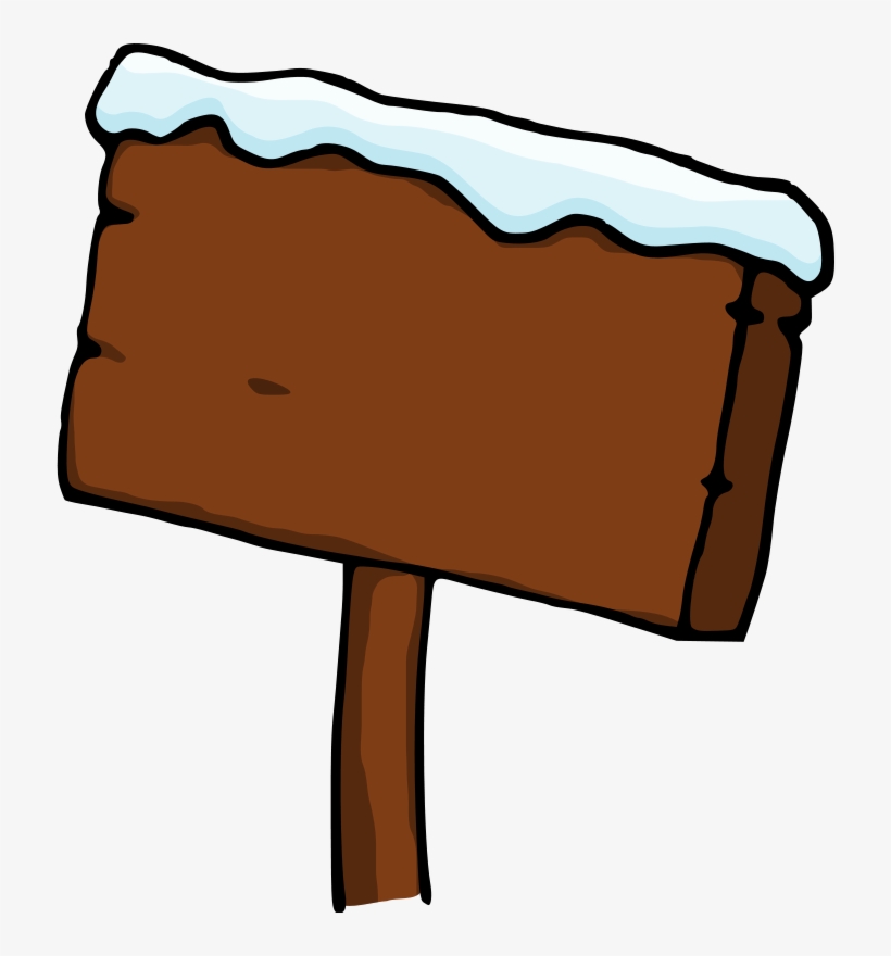 Wooden Sign Post Clip Art Free Wooden Sign Post With - Snow, transparent png #1762794