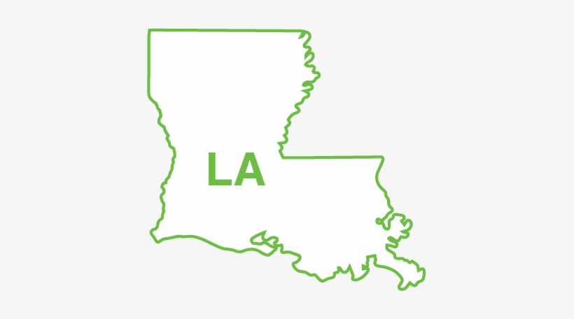 Louisiana State Map Outline - Map Of Louisiana, transparent png #1762927