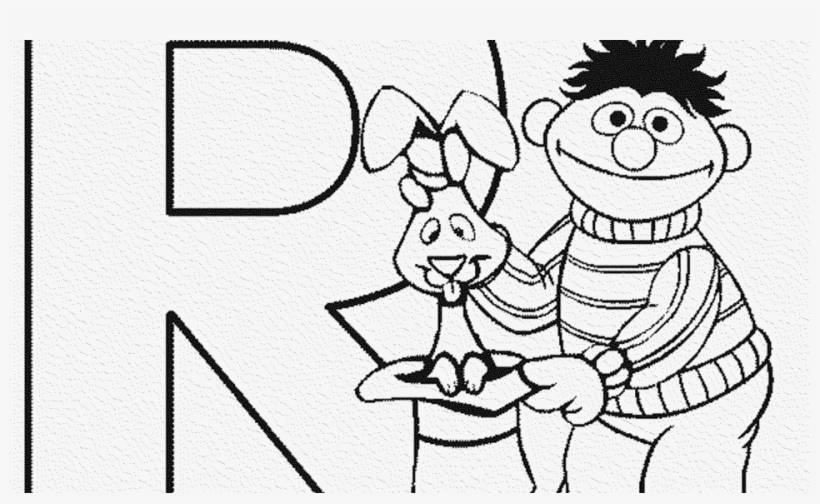 Good Sesame Street Sign Coloring Page Adult 1st Birthday - Sesame Street Abc Colouring Pages Letter R, transparent png #1762954