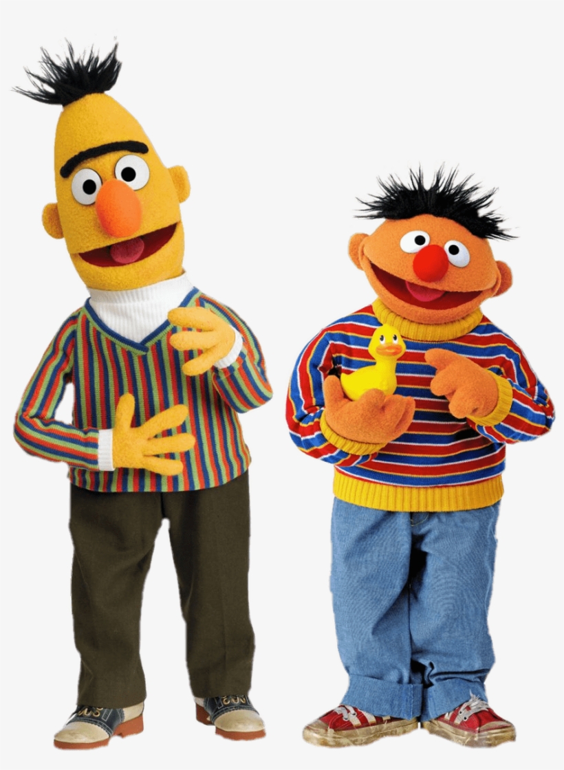 Sesame Street Bert And Ernie With Duck - Ernie Bert And Ernie, transparent png #1762980