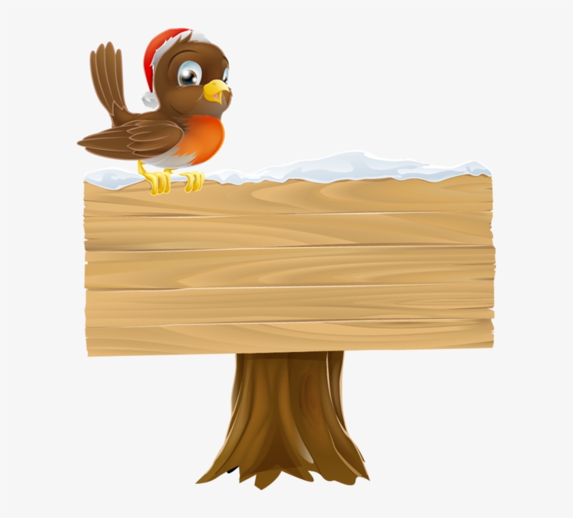 Christmas Wooden Blank Sign - Rikki Knight Red Robin Santa Design Lightning Series, transparent png #1763084