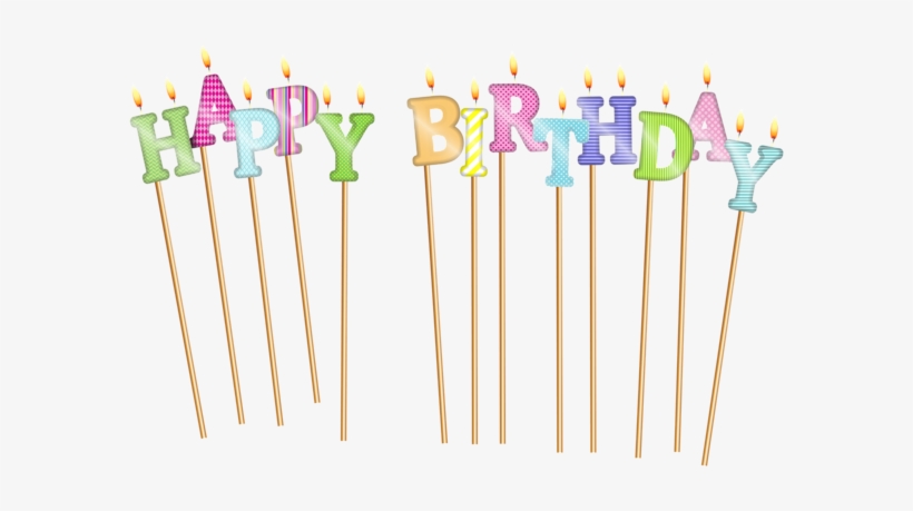 Happy Birthday Deco Candles Png Clip Art - Transparent Birthday Candles Png, transparent png #1763244