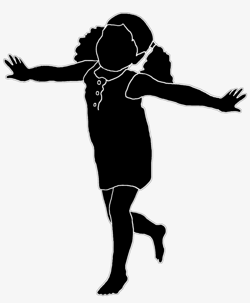 Children Playing Silhouette Png Download - Girl Shape, transparent png #1764690