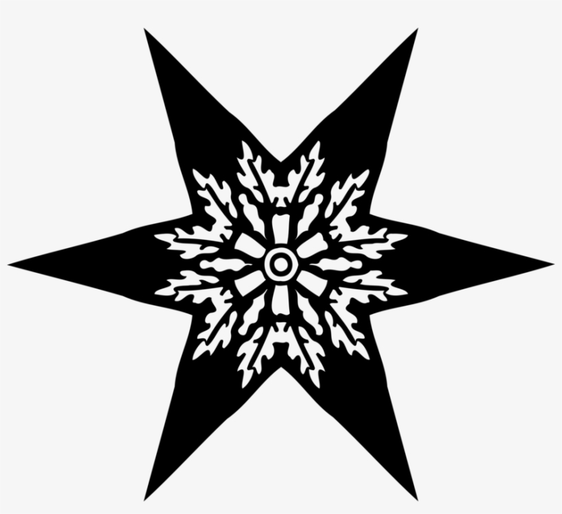 Star Silhouette Black And White Symmetry - Star Silhouette, transparent png #1764799