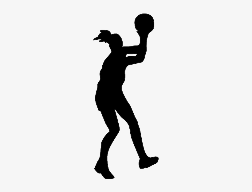 Girls Basketball Silhouette At Getdrawings - Transparent Background Sports Clipart, transparent png #1764926