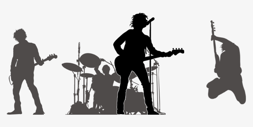 Rock Band Silhouette Png Download - Rock Star Silhouette Png, transparent png #1764993