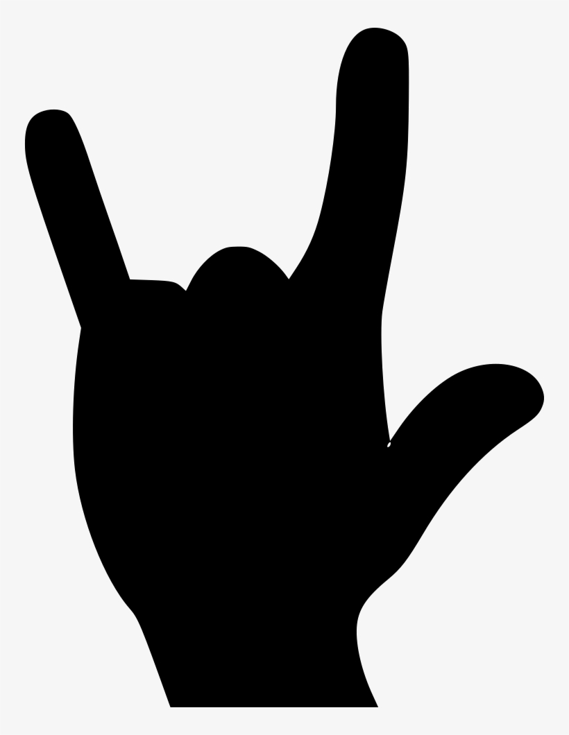 Fingers Png Icon Free Download Onlinewebfonts Com - Rock Hand Sign Silhouette Png, transparent png #1765043