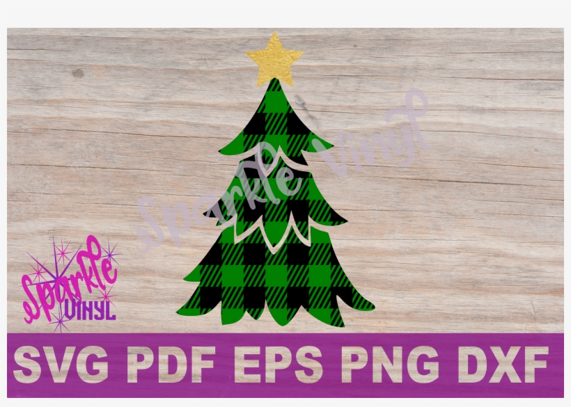 Svg Buffalo Plaid Christmas Tree With Star Shirt Sign - Scalable Vector Graphics, transparent png #1765088