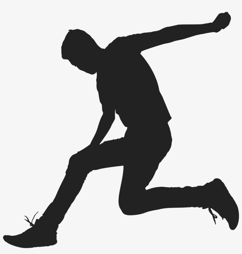Big Image - Man Jumping Silhouette, transparent png #1765186