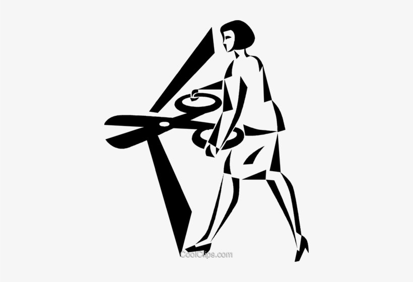 Businesswoman Cutting A Ribbon Royalty Free Vector, transparent png #1765440