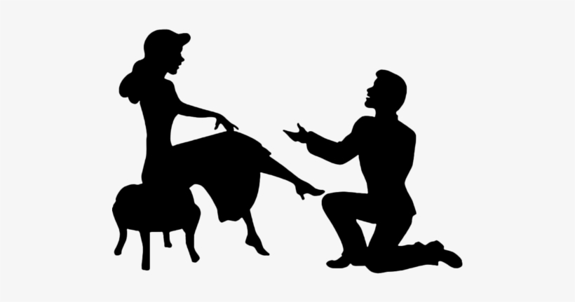 Силуэты Двоих Disney Silhouette Art, Cinderella Silhouette, - Prince Silhouette, transparent png #1765624