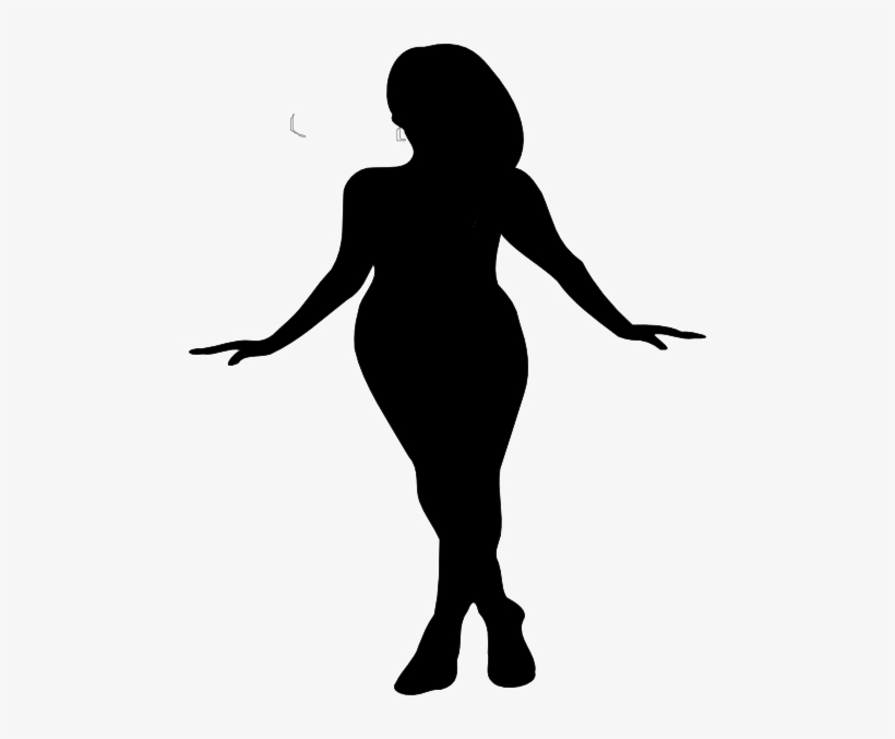 Plus Size Woman Silhouette At Getdrawings - Silhouette Plus Size Women, transparent png #1765660