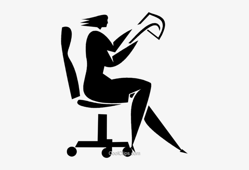 Businesswoman Sitting In A Chair Royalty Free Vector - Illustration, transparent png #1765696