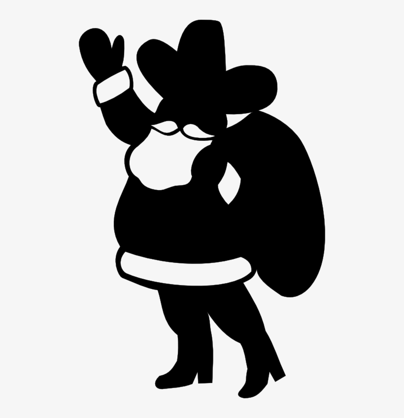 Cowboy Santa - Cowboy Santa Silhouette, transparent png #1765740