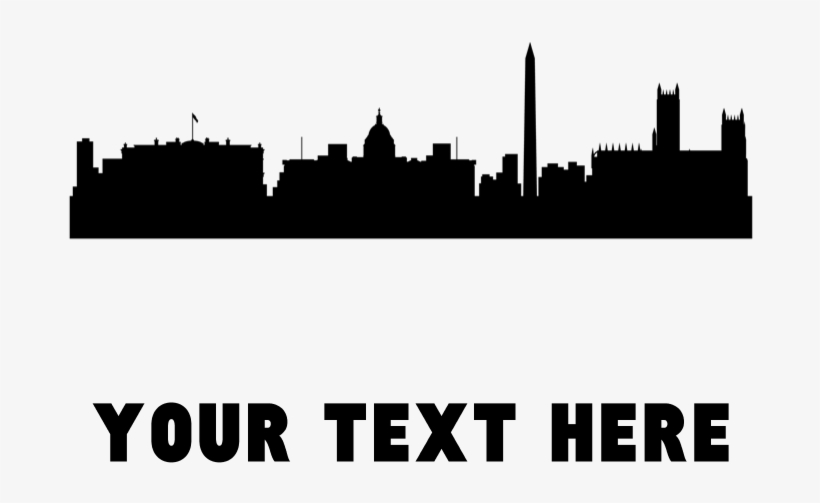 Washington Dc Skyline Silhouette Png - Washington Dc Cityscape Skyline Sticker, transparent png #1766041