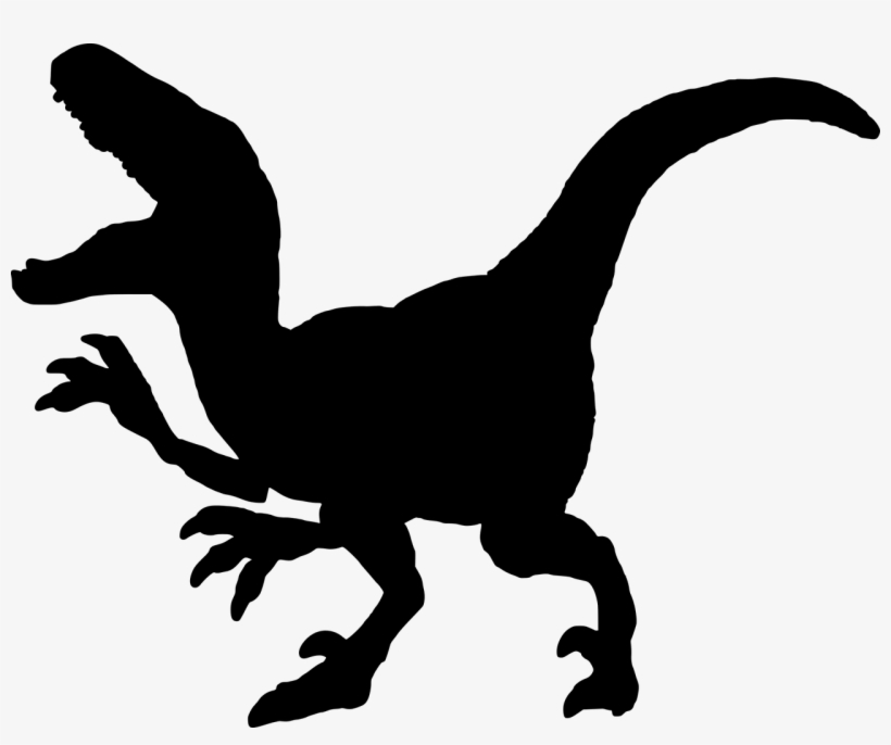 Velociraptor Silhouette Png - Jurassic World Dinosaur Action Figure, transparent png #1766079