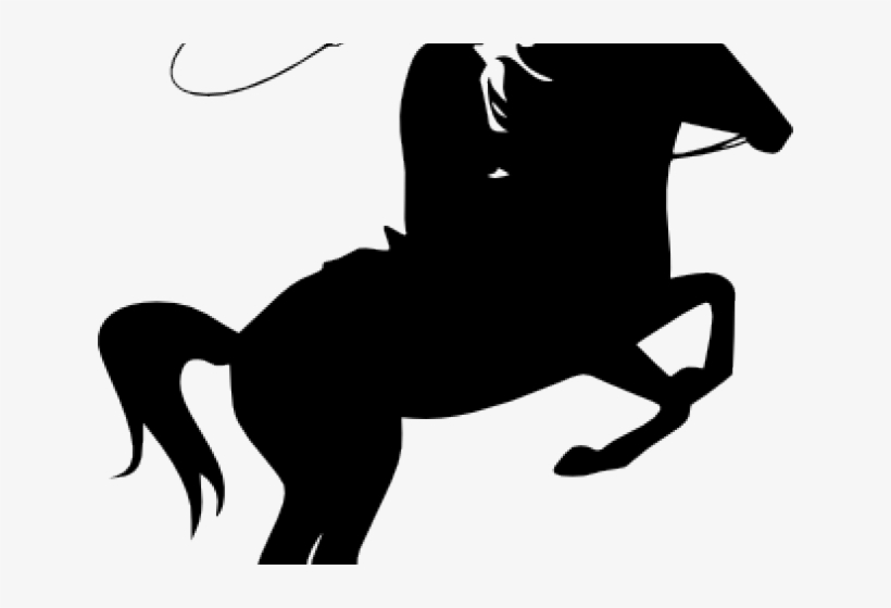 Cowboy Silhouette - Horse Roping Clip Art.