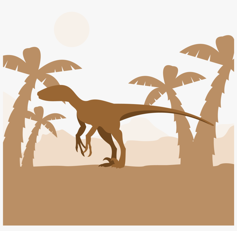 Dinosaur Cartoon Silhouette Illustration Material Transprent - Dinosaur, transparent png #1766459