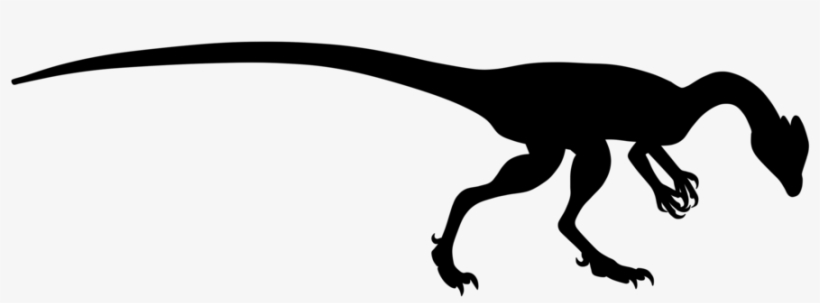 Velociraptor Silhouette Png - Dinosaur Silhouette Dilophosaurus, transparent png #1766488