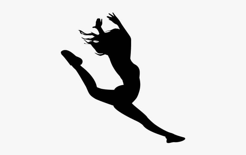 Dance Squad Silhouette Cheerleading Drill Team - Transparent Dance Silhouette Png, transparent png #1766904