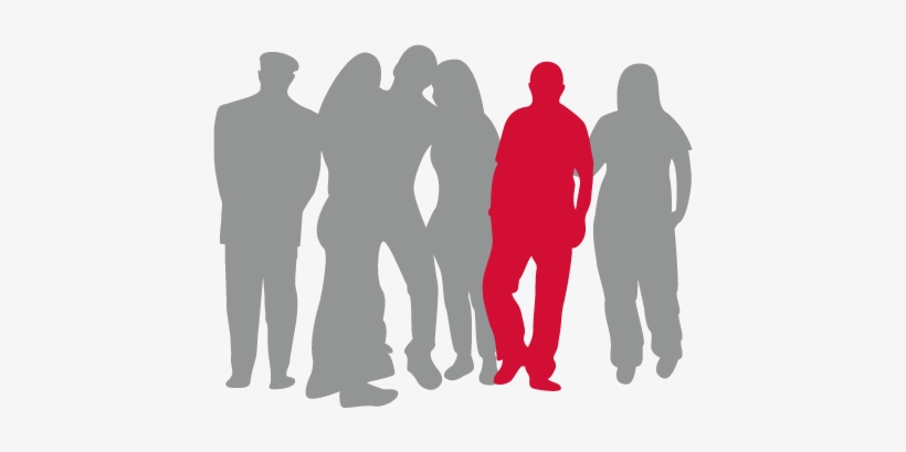 6 Oct - Standing People Red Png, transparent png #1767007