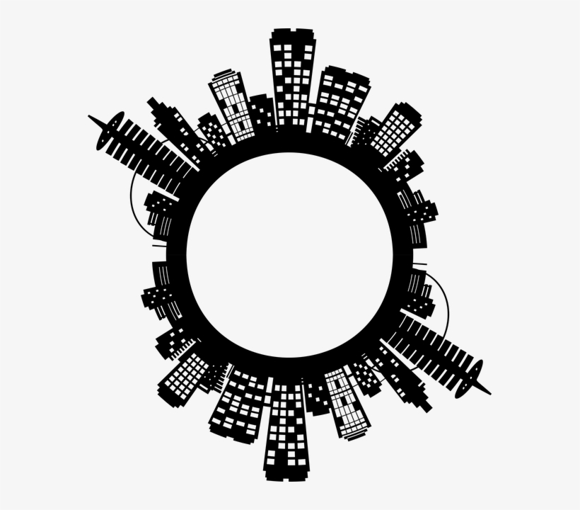 City Skyline In A Circle, transparent png #1767273