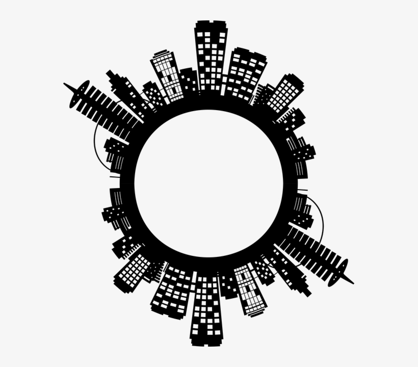 City Skyline In A Circle, transparent png #1767273