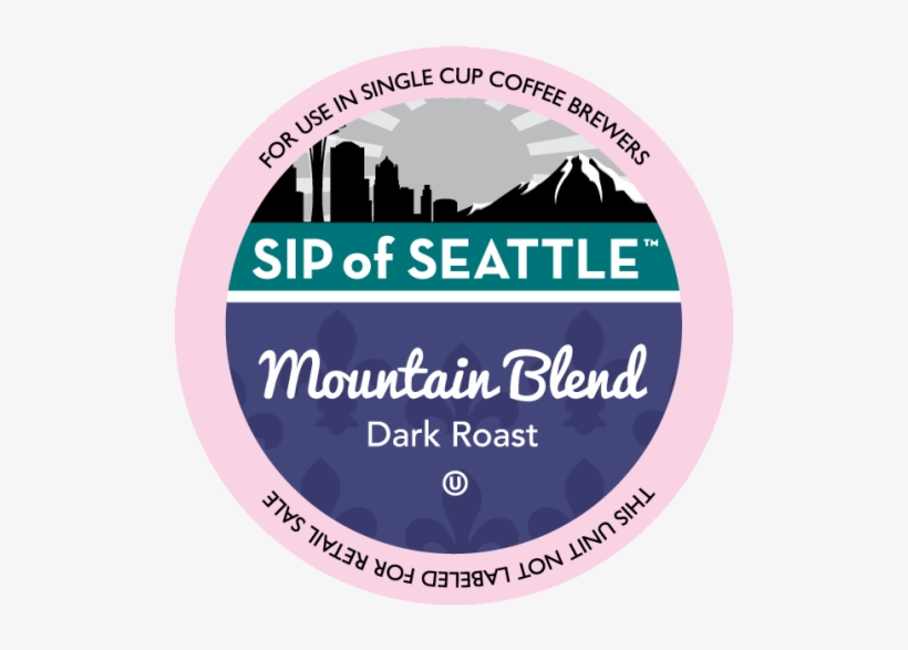 Sip Of Seattle Mountain Blend Coffee - Label, transparent png #1767405
