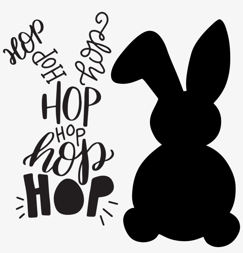 Easter Bunny Silhouette Png Graphic Library Stock - Clip Art, transparent png #1767530