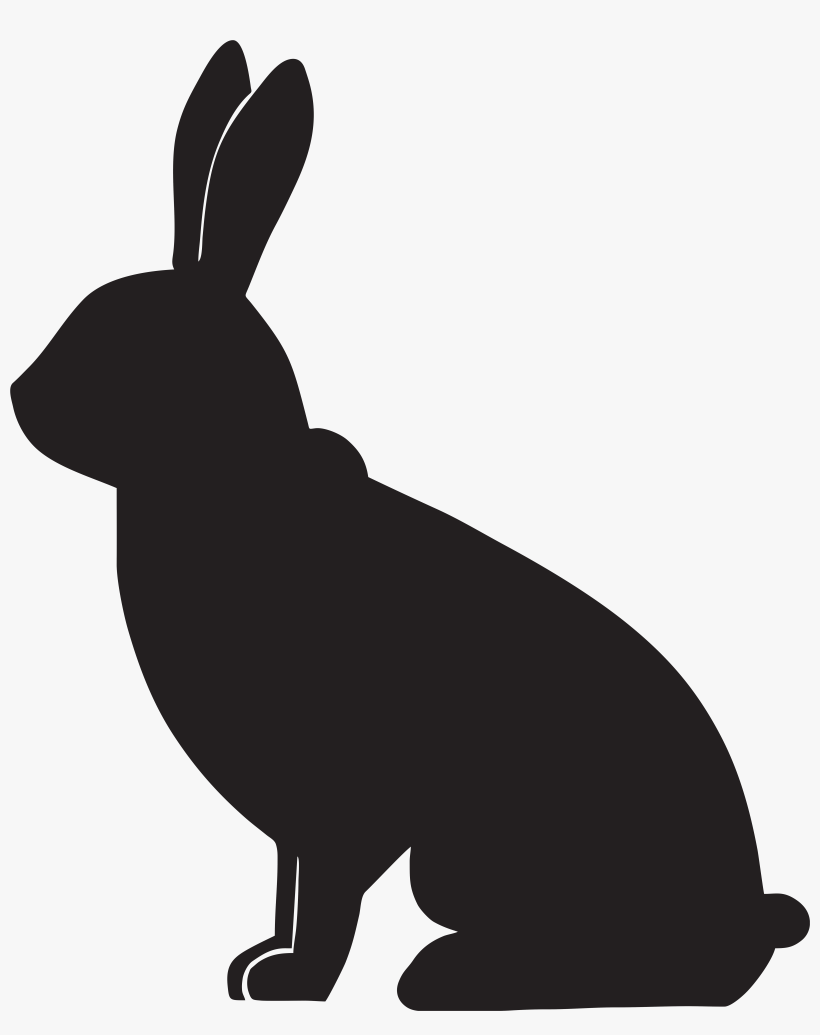 Pin Bunny Silhouette Clipart - Rabbit Silhouette Clip Art, transparent png #1767634