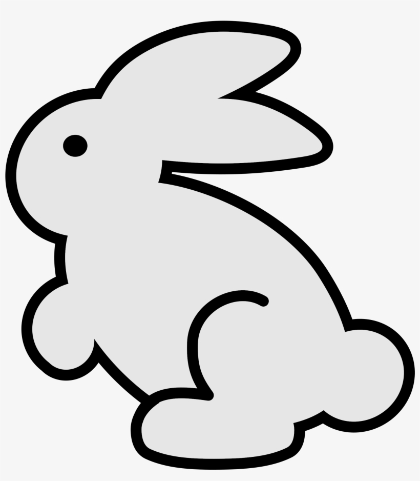Easter Bunny Rabbit Download Black And White Free Commercial - Rabbit Black And White, transparent png #1767736