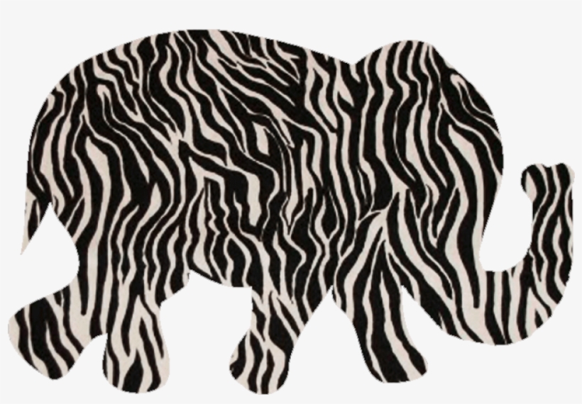 Elephants Silhouettes - Black And White Pattern, transparent png #1767865