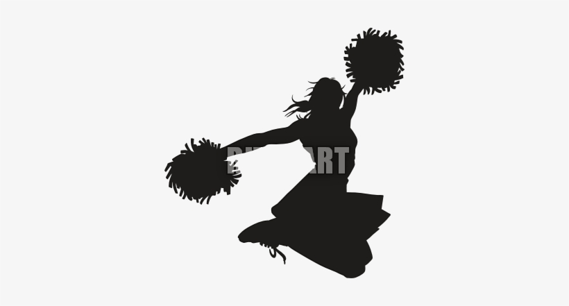 Cheerleader Silhouette Clip Art - Cheerleader Silhouette, transparent png #1767955