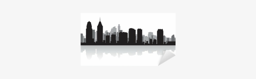 Philadelphia City Skyline Silhouette Sticker • Pixers® - Pennsylvania Philadelphia Skyline Pennsylvania Philadelphia, transparent png #1768815