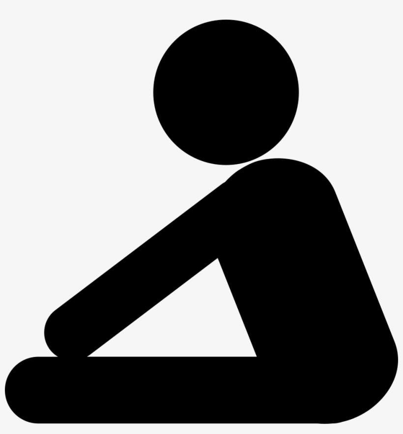 Yoga Frontal Flexion Posture Silhouette Of Side View - Flexion Icon, transparent png #1769174