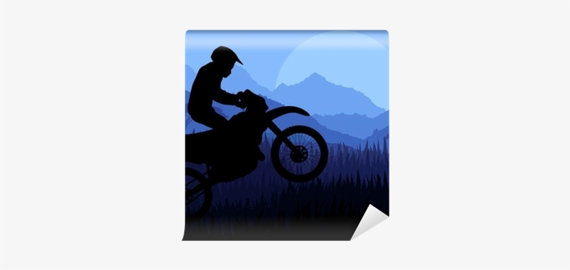 Motorbike Riders Motorcycle Silhouettes In Wild Mountain - Motorcycle, transparent png #1769342