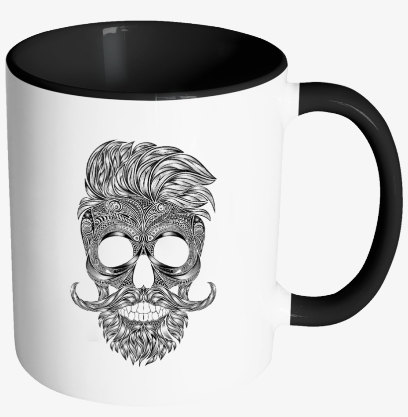 Silhouette Skull Accent Mug - Like My Men Like I Like My, transparent png #1769367