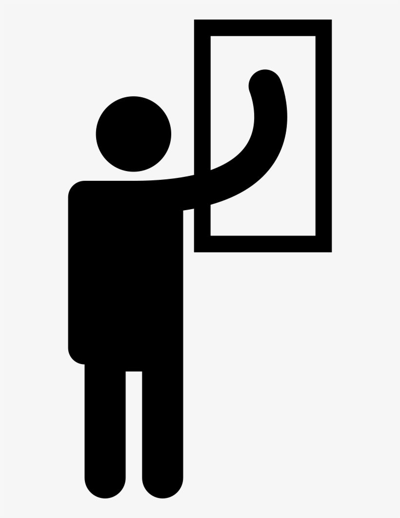 Man Standing Silhouette Cleaning A Window - Portable Network Graphics, transparent png #1769634