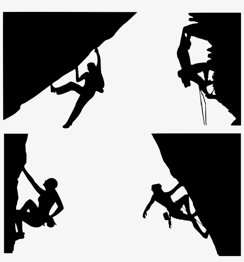Mountain, Climbing Sports Rock Rock Climbing Climb - Rock Climbing Silhouette, transparent png #1769644