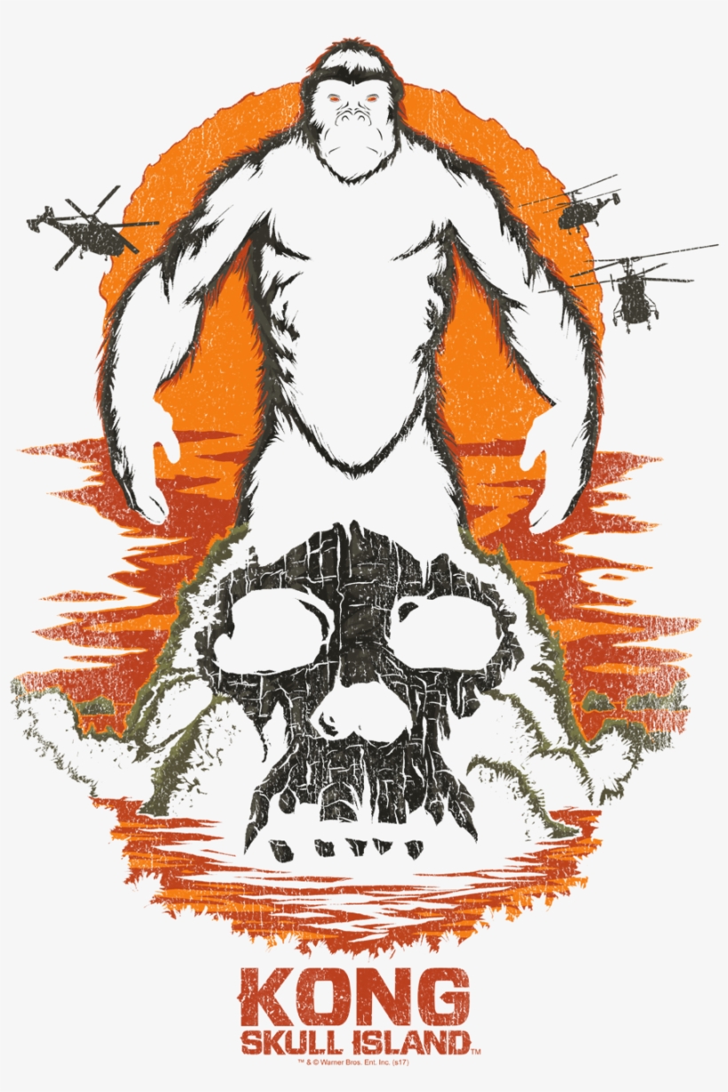King Kong Kong Silhouette Men's Heather T-shirt - Poster, transparent png #1769816