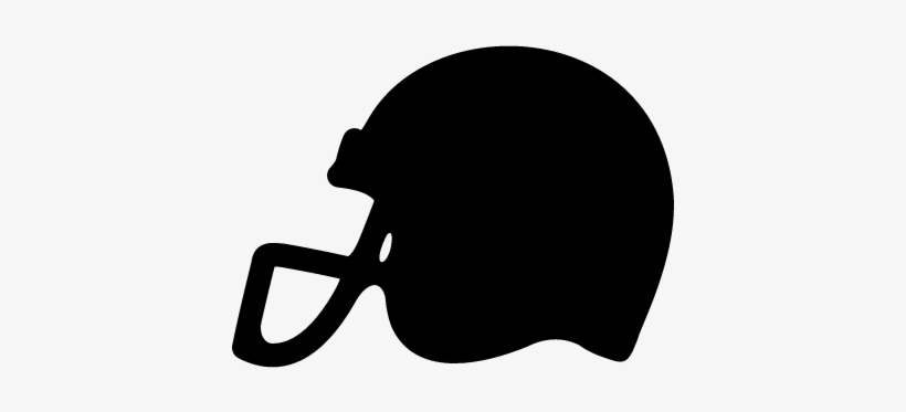 American Football Helmet Side View Black Silhouette - Black Football Helmet Logo, transparent png #1769938