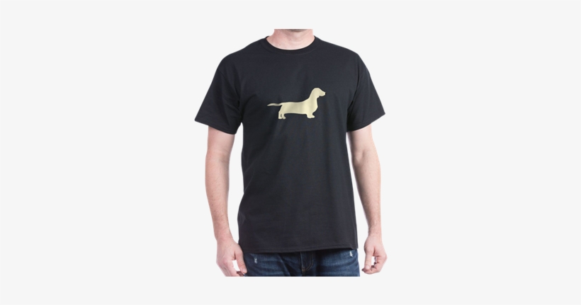 Dachshund Silhouette Cream T-shirt - Percussion Shirt, transparent png #1770188