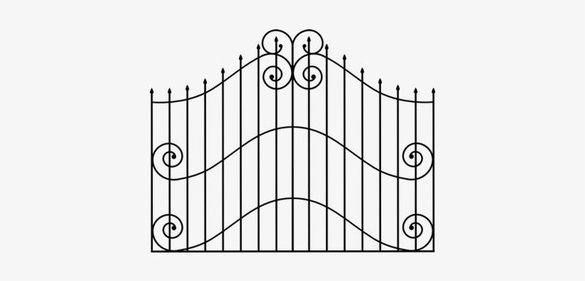 Cemetery Iron Gate - Gate Clip Art, transparent png #1770868