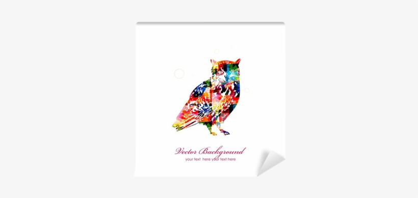 Owl Silhouette Vector Background Wall Mural • Pixers® - Silhouette, transparent png #1770874